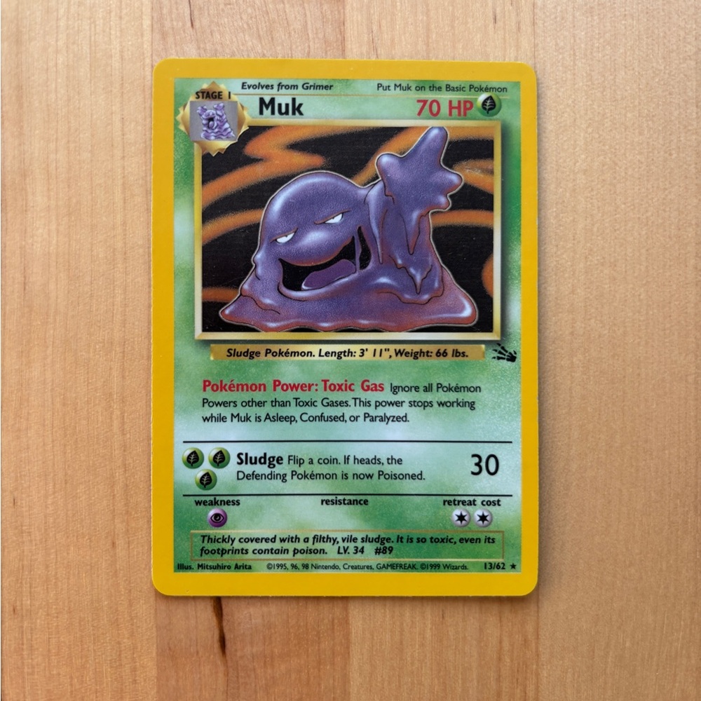 Pokemon Muk old vintage card 13/62